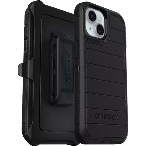 OtterBox iPhone 15, iPhone 14, & iPhone 13 (Only) - Defender Series Case - Black - Screenless - Rugged & Durable - with Port Protection - Holster Clip Includes - Microbial Defense Protection - color: Black