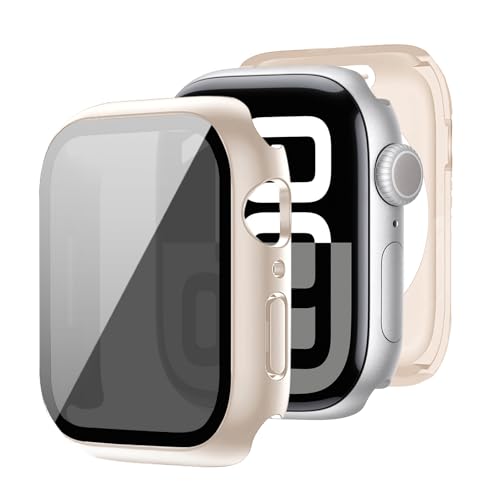 3 in 1 Waterproof Case Compatible for Apple Watch Series 11/10 46mm - color: Starlight, size: 46mm