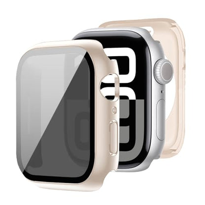 3 in 1 Waterproof Case Compatible for Apple Watch Series 11/10 46mm - color: Starlight, size: 46mm