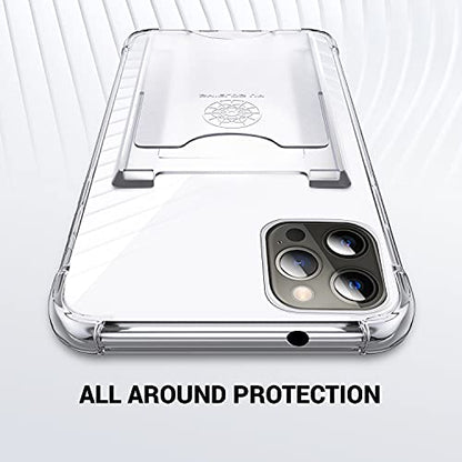 Shields Up for iPhone 12 Pro Max Case with Card Holder, Wallet Case, Clear - color: Clear-, size: iPhone 12 Pro Max