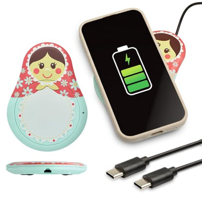 Thinking Gifts 15W Magnetic Wireless Charger Charging Pad - Nesting Dolls - color: Nesting Dolls