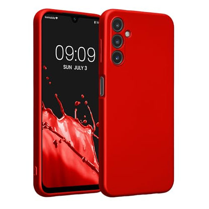 kwmobile Case Compatible with Samsung Galaxy A14 5G Case -Soft TPU Back Phone Cover - with Metallic Look - Metallic Dark Red - color: metallic dark red, size: Galaxy A14 5G