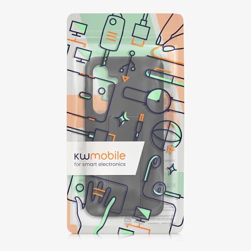 kwmobile Case for Samsung Galaxy S24 Case - Soft TPU Cover with Silicone Coating - with Hand Strap and Stand Function - Shockproof - Black - color: black, size: Galaxy S24