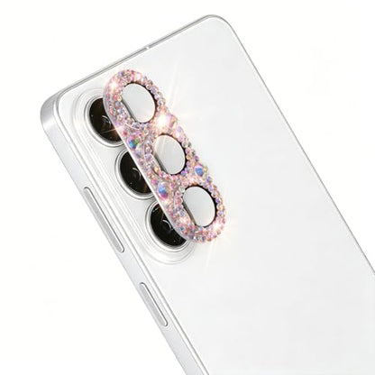 Bling Diamond Camera Lens Protector Compatible with Samsung Galaxy S26 ＆ Galaxy S26 Plus, Metal Glitter Gem Camera Cover，9H Tempered Glass lens full Screen Protector with 3D Rhinestone Sparkle - color: for Galaxy S26 Plus & Galaxy S26
