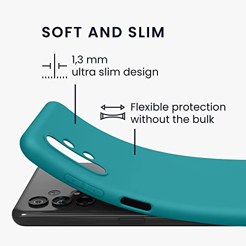 kwmobile Case Compatible with Samsung Galaxy A13 4G Case - Soft Slim Protective TPU Silicone Cover - Teal Matte - color: teal matte, size: Galaxy A13 4G