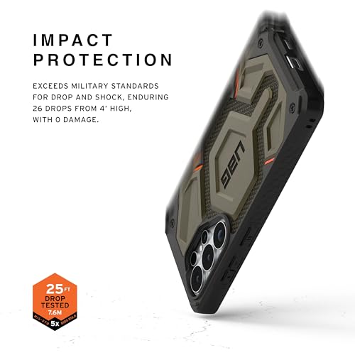 URBAN ARMOR GEAR UAG for Samsung Galaxy S26 Ultra Case 6.9" Monarch Pro - Magnetic Charging Compatible Rugged Military Drop Tested Protective Cover, Kevlar Element Green - color: Monarch Pro - Kevlar Element Green