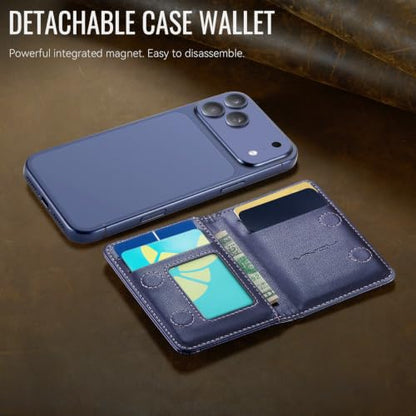 Vinich for MagSafe Wallet Magnetic RFID Blocking Card Holder, Dark Blue - color: Luxury Fashion Blue