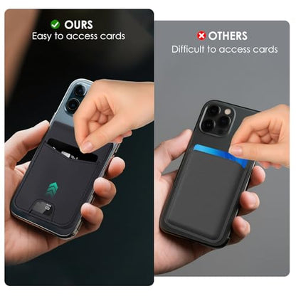Gugxiom for MagSafe Wallet, Magnetic Wallet for Phone, Full Find My Functionality, 3000Gs Ultra-Strong Magnetism, Foldable Magnetic Phone for iPhone 17/16/15/14/13/12 Series
