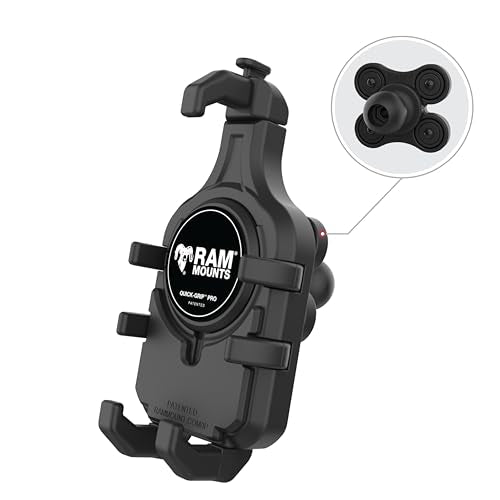 RAM MOUNTS Quick-Grip Pro Motorcycle Phone Holder with Vibration Damper - style: With Vibration Damper