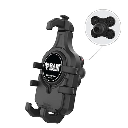 RAM MOUNTS Quick-Grip Pro Motorcycle Phone Holder with Vibration Damper - style: With Vibration Damper