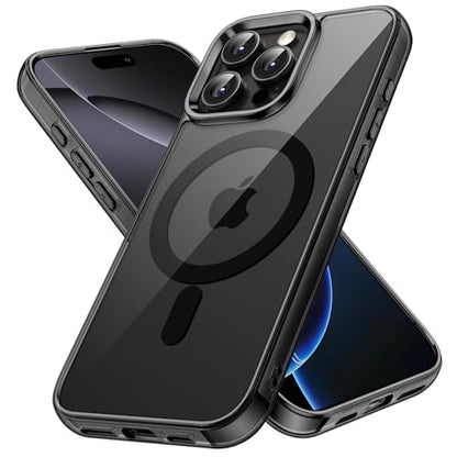 JETech Magnetic Case for iPhone 16 Pro 6.3-Inch Compatible with MagSafe, Shockproof Phone Bumper Cover, Anti-Scratch Clear Back (Black) - color: Black, size: iPhone 16 Pro