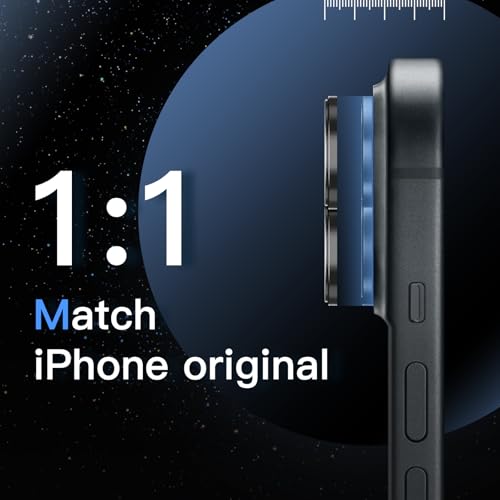 JETech Camera Lens Protector for iPhone 15/15 Plus, Black, 1 Set