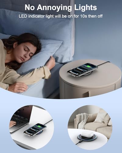 NANAMI Magnetic Wireless Charger Pad for iPhone & AirPods with 20W PD - color: Black