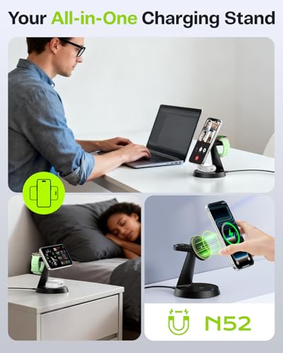 25W Fast 3 in 1 Charging Station for iPhone 18 Pro Max/iPhone Duo/17 ProMax - size: 25W Max for Phone
