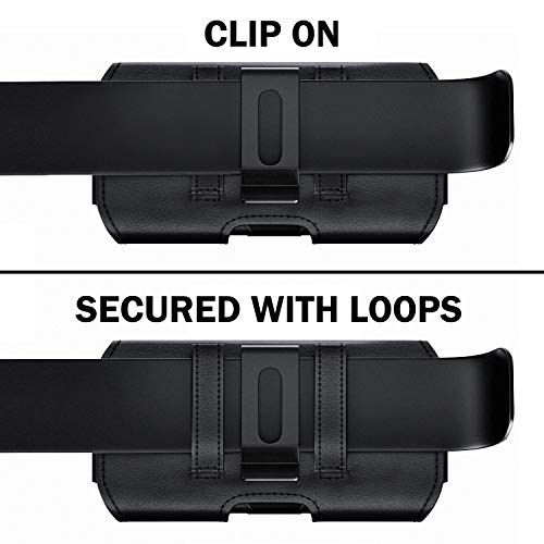 Holster for Samsung Galaxy +Plus FE Cell Phone Belt Holder Clip Case | Fits Galaxy S26+ Plus, S25+, FE, S24+, S23+, S22+, S25FE, S24FE, A20, A30 Black - color: Black, size: Samsung S+Plus