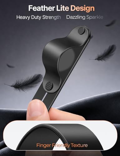 GripMate Phone Grip Holder, Finger Strap Stand, Metal Aluminum Alloy Kickstand with Soft TPU Loop - Universal Ultra Slim Comfortable Hand Grip for iPhone Samsung and Most Smartphones, Black - color: Black