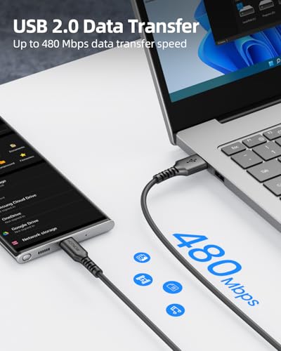 Short USB C Cable 6 inch / 0.5ft 5Pack, USB to USB C Cable Fast Charging - color: Black, size: 0.5FT