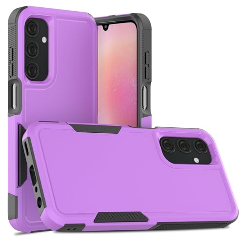 MDCN for Galaxy A25 5G Case: Dual Layer Protective Heavy Duty Cell Phone Cover Shockproof Rugged with HD Screen Protector - Military Protection Bumper Tough - Galaxy A25 5G 2024, Purple - color: Purple (PC) + Black (TPU)
