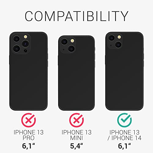 kwmobile Set of 3 Screen Protectors Compatible with Apple iPhone 13 / iPhone 14 - Anti-Glare Anti-Fingerprint Display Films - Matte