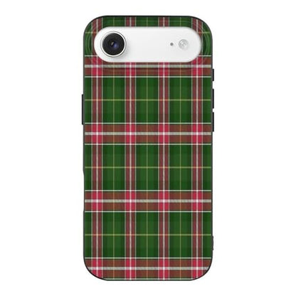 Green Red Checkered & Yellow LinesAnti-Yellowing Soft TPU Phone Case for iPhone 17, Shockproof and Scratch-Resistant Case - color: black-style-205