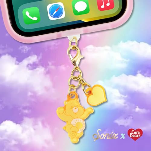 Sonix Dust Plugs - USB C + Lightning Compatible - Care Bears Character Charging Port Charms (3 Pack) - Funshine, Cheer, Grumpy Bear - color: Funshine, Cheer, and Grumpy Bear