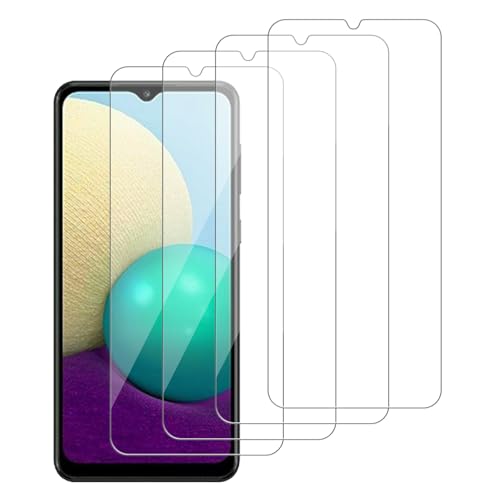 4 Pack Glass Screen Protector Compatible for Samsung Galaxy A02 / A02s / SM-A022F / SM-A025U [9H Hardness]-HD Screen Tempered Glass, Scratch Resistant,Easy Install [Case Friendly] - size: Galaxy A02 / A02s