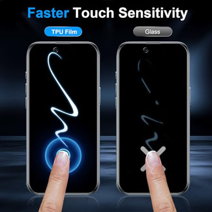 LYWHL 2 Pack for iPhone Air Privacy Screen Protector [Like Original Touch Sensitivity], Anti-Spy Private iPhone 17 Air Film [Non-Glass], Case Friendly, Scratch-Resistant, Self-Healing - size: 6.5 inch - iPhone Air