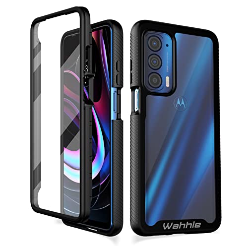 Compatible with Motorola Edge 5G UW Case, Built in Screen Protector Full Body Shockproof Slim Fit Bumper Protective Phone Cover for Edge 2021-Black/Clear - size: Moto Edge 5G UW 2021