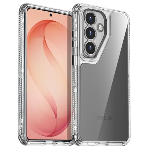 AICase for Samsung Galaxy S26 Plus Case Clear,Heavy Duty Durable 3-Layer Crystal Transparent [Not Yellowing][Military Grade Drop Protection] Shockproof/DropProof Protective for S26 Plus 6.7" 2025_4 - color: Black, size: Samsung Galaxy S26 Plus