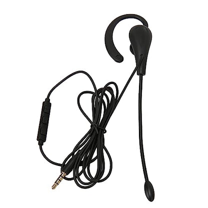Semme Single Ear Headset with Microphone sin Single Ear Headset with Microphone Wired Noise Cancelling Earpiece for Call Center Compatible with Mobile Phones PCs Lightweight Design (3.5mm) - size: 3.5mm