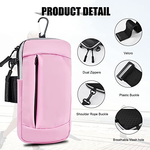 Phone Holder for Running Armband Small Crossbody Bags for Women Kids, iPhone 17 16 16e 15 14 13 12 11 Pro Max Xs Xr X Plus SE Mini Galaxy Ultra Edge S26 S25 S24 S23 Note Purse Sports Arm Band - color: 03-Pink