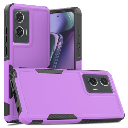 for Moto G Stylus 5G 2024 Case: Dual Layer Protective Heavy Duty Cell Phone Cover Shockproof Rugged with HD Screen Protector - Military Protection Bumper Tough - Motorola Moto G Stylus 5G 2024, Purple - color: Purple (PC) + Black (TPU)