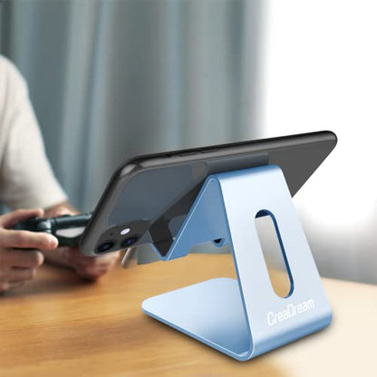 CreaDream Phone Stand Holder, Aluminum Phone Stand for Desk - color: Sierra Blue