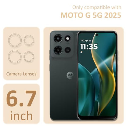 Black Cat & Star Pattern Clear TPU Case for Moto G 5G 2025 6.6 Inch - Flexible Transparent Shockproof Anti-Fingerprint Soft Bumper Painted Phone Cover - color: Black Cat & Star