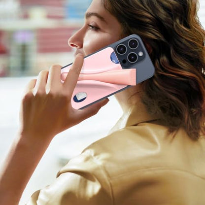 DOB SECHS Silicone Lip Holder with Card Holder Compatible with Lipstick Lip Glaze Phone Case Back Stick On Holder for iPhone and Android Smartphones （Pink, Small） - color: Pink, size: Small