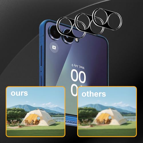3 Pack Camera Lens Protector for Samsung Galaxy Z Flip 7 - size: Galaxy Z Flip 7