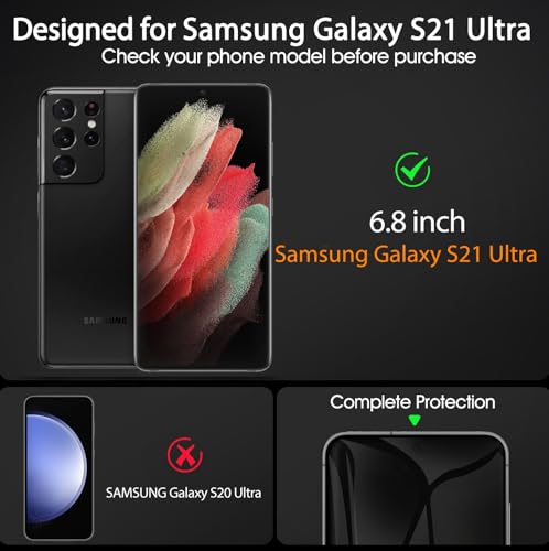 3 Pack TPU Privacy Screen Protector for Samsung Galaxy S21 Ultra 6.8" - size: Samsung Galaxy S21 Ultra