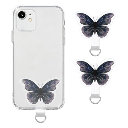 uxcell Phone Tether Tab Universal Butterfly - color: Black