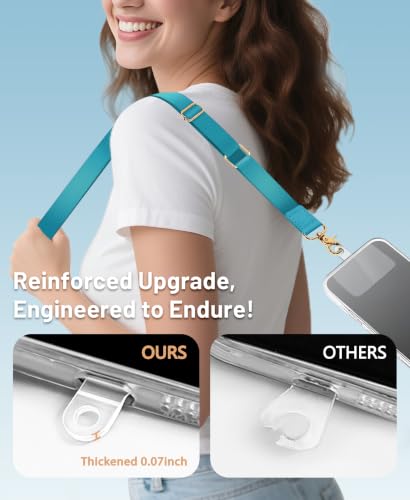 Yonlevres Phone Lanyard Crossbody Strap Wrist Neck Adjustable Women Blue - color: 0 Light Blue