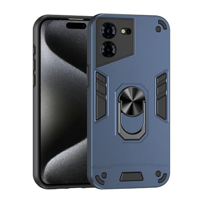 Compatible for Tecno Pova 5 Pro Case,Built-in Stand Shockproof and Drop-Proof Compatible with Tecno Pova 5 Pro 5G LH8n Phone Case Cover Blue - color: HY-GZS-blue, size: Tecno Pova 5 Pro 5G