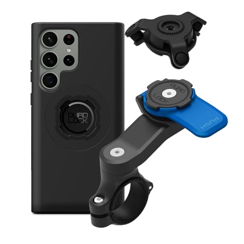 Quad Lock Moto Handlebar Kit with Dampener & MAG Case for Galaxy S23 Ultra - size: Galaxy S23 Ultra