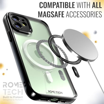 Rome Tech Clear Case Compatible with MagSafe for iPhone 12/12 Pro 6.1" (2020) - Slim and Rugged Fit Thin Shockproof Case Compatible with Magsafe Devices - Clarity - style: iPhone 12 / 12 Pro