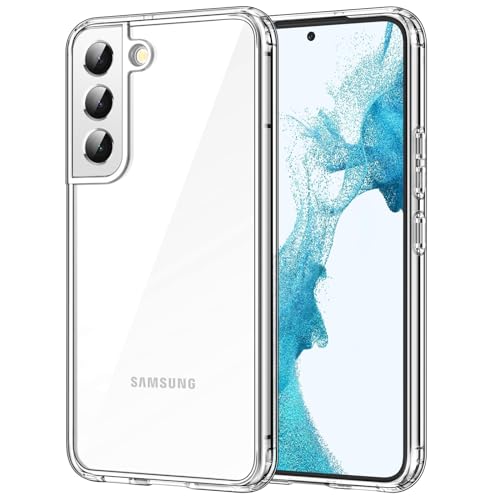 JETech Case for Samsung Galaxy S22, Anti-Yellowing, Clear | Shockproof Protection, Scratch Resistant Hard PC Back, Durable Transparent TPU Bumper - color: Clear