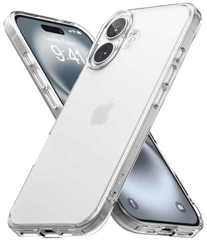Ringke for iPhone 16 Plus Case [Fusion Matte Clear] | Oil & Dirt Resistant, Anti-Fingerprint Technology Prevents Oily Smudges, Frosted Coating Feels Velvety Soft - size: iPhone 16 Plus