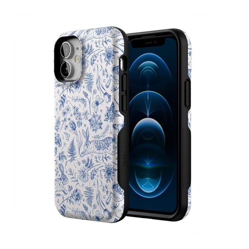 Casely iPhone 12 Mini Case | Hop & Bloom | Bunny Toile | Bold Protective Design | Compatible with MagSafe - color: Hop & Bloom | Bunny Toile, size: Iphone 12 Mini