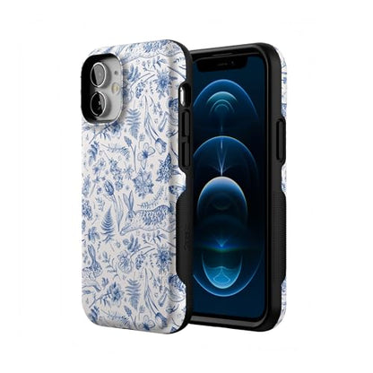 Casely iPhone 12 Mini Case | Hop & Bloom | Bunny Toile | Bold Protective Design | Compatible with MagSafe - color: Hop & Bloom | Bunny Toile, size: Iphone 12 Mini