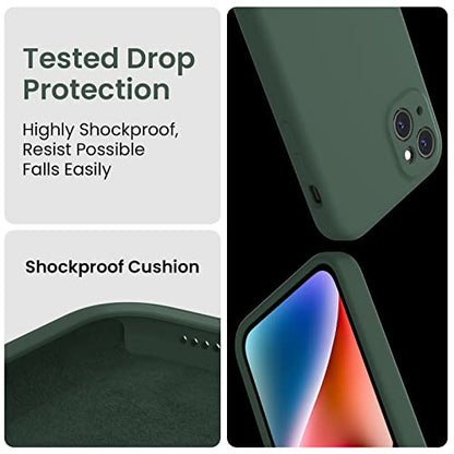 FireNova Designed for iPhone 13 Case, Silicone Upgraded [Camera Protection] Phone Case, Soft Anti-Scratch Microfiber Lining Inside, 6.1 inch, Alpine Green - color: Alpine Green, size: Iphone 13