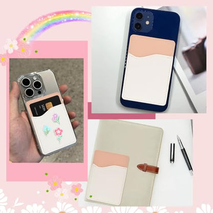 10Pcs Sublimation Cell Phone Wallet Blanks Phone Case Card Sleeve - color: Peachpuff
