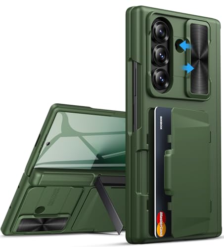 for Samsung Galaxy Z Fold 7 Case, Stand & Hinge Protection, Green - color: Green-Z
