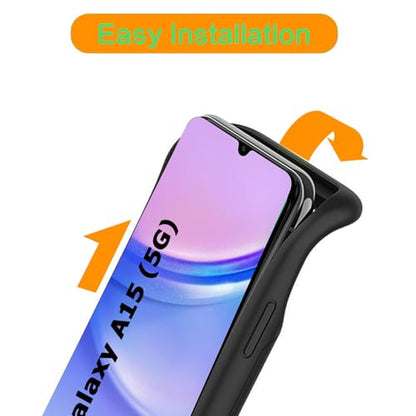Battery Case for Galaxy A15, Enhanced 10000mAh Portable Protective Wireless Charging Case Support Carplay Compatible with Galaxy A15 (6.5 inch) Rechargeable Extended Battery Charger Cover - Black - size: for Galaxy A15